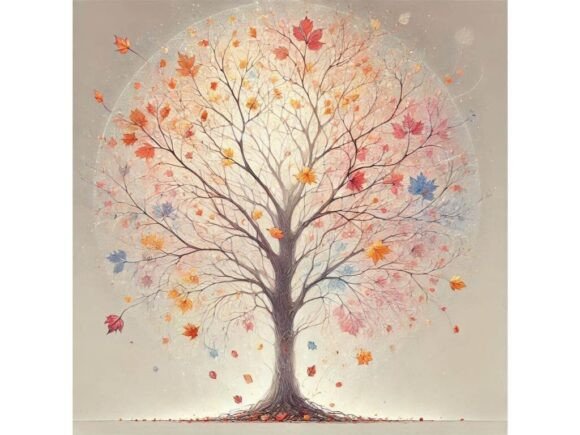 Download Ethereal Fall Tree in Soft Tones - Premium Resources