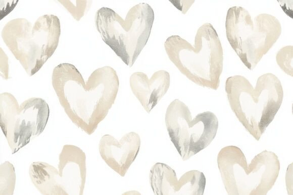Download Elegant Heart Patterns in Soft Tones - Premium Resources